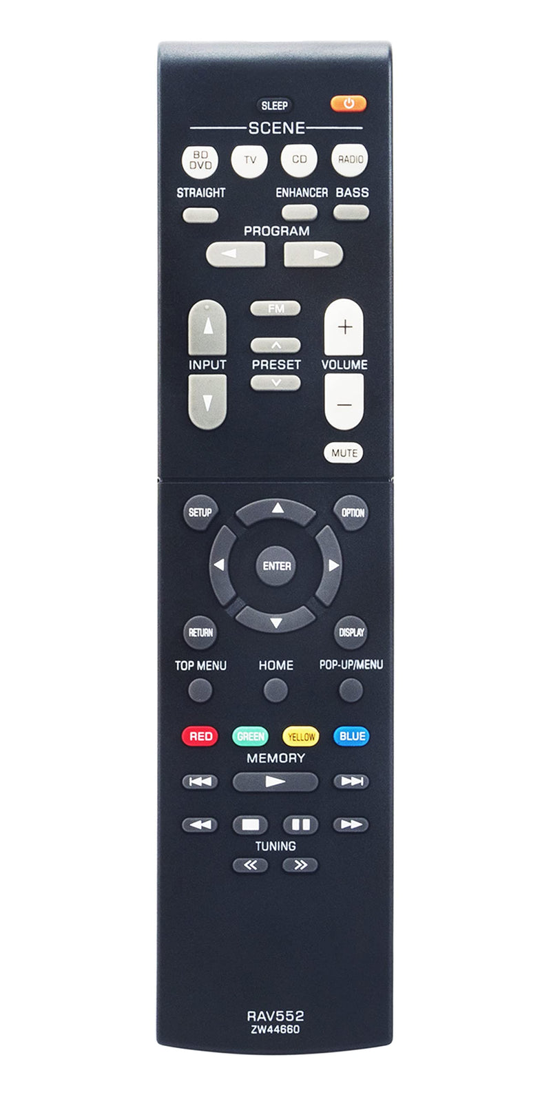  [AUSTRALIA] - AULCMEET RAV552 ZW44660 Replace Remote Control Compatible with Yamaha AV Receiver HTR-3072 HTR-4068 TSR-5790 TSR-5790BL RX-V579 RX-V381 RX-V383 RX-V385 HTR-3068 HTR-3069 HTR-3071 RX-V379 RX-V479