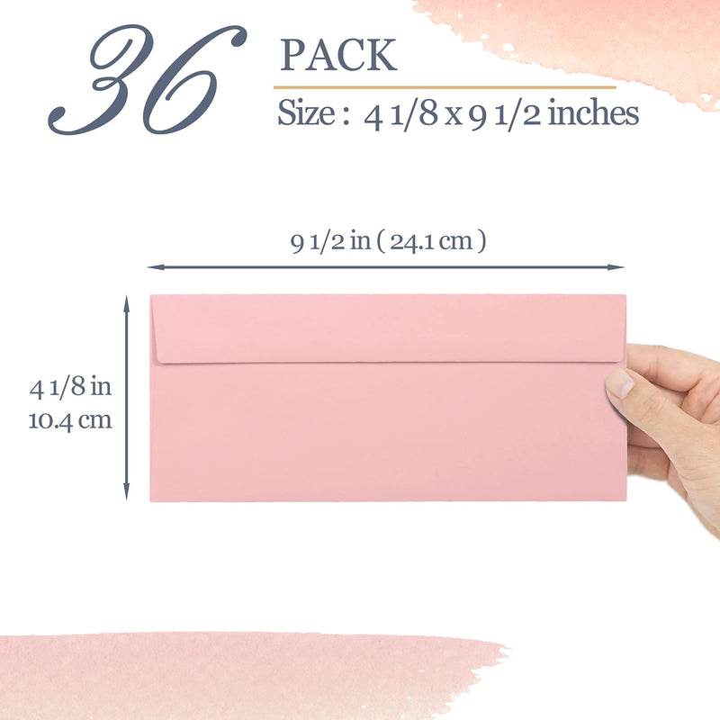  [AUSTRALIA] - Business Envelopes, 36-Pack #10 Envelopes, 4 1/8 x 9 1/2 Inches, 6 Muted Pastel Colors