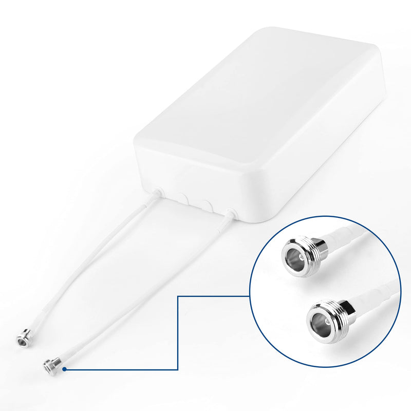  [AUSTRALIA] - Cross Polarized MIMO Mount Panel Antenna Indoor 7-10dBi 3G/4G/LTE/5G with Dual N Female Connector for Verizon AT&T T-Mobile Sprint Cell Phone Signal Booster Repeater Cellular Amplifier（698-4000MHz）