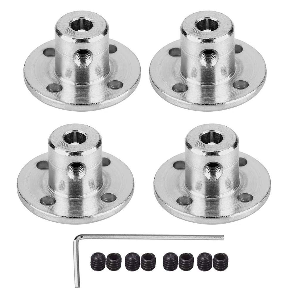  [AUSTRALIA] - 4Pcs 5mm Flange Coupling Connector, Rigid Guide Model Coupler Accessory, Shaft Axis Fittings for DIY RC Model Motors