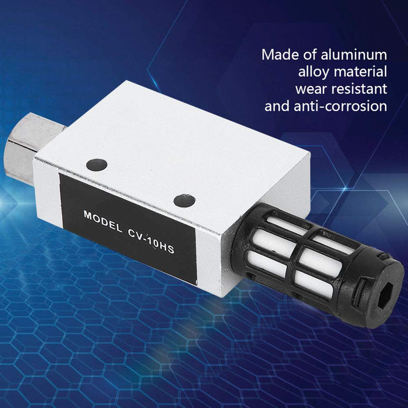  [AUSTRALIA] - CV-10HS Muffler Vacuum Generator Aluminum Alloy Vacuum Ejector Pneumatic Exhaust Valve, 1mm Nozzle Diameter, Large Ventilation