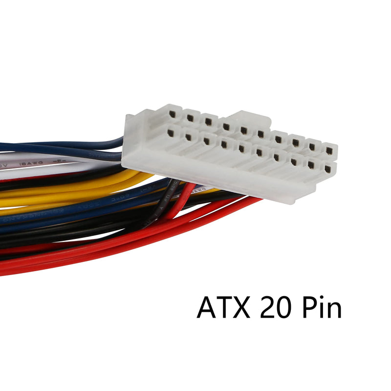  [AUSTRALIA] - CERRXIAN 30cm ATX 20 Pin Male to 20 Pin Female Power Supply Extension Cable for Computer PC