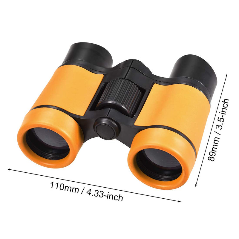  [AUSTRALIA] - uxcell Binoculars 4X30 Compact Foldable Binoculars Shock Proof Orange with Neck Strap for Bird Watching Hiking Camping