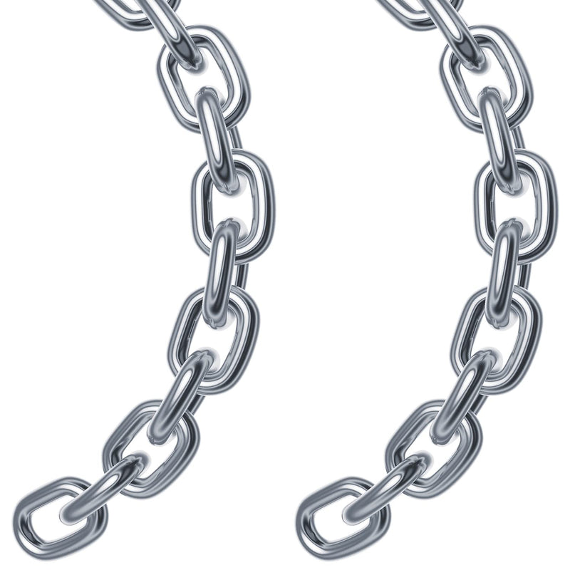  [AUSTRALIA] - 2 Pcs 5/32 x 23 Inch Link Chain 304 Stainless Steel Coil Chain for Transport Tie Down Binder Chain Pulling Towing Hanging, Home, Camping, Pet Towing, 4mm