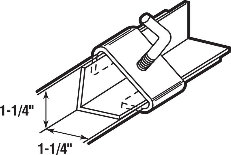  [AUSTRALIA] - Prime-Line U 9006 Bed Frame Rail Clamp, 1-1/4 inch Frame, Steel, Zinc Plated, Large (2-pack), Mill Fits 1-1/4 in