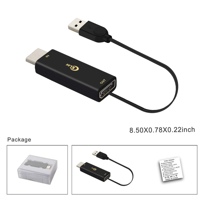 CKLau 4Kx2K@60Hz Ultra HD HDMI to DP Adapter with USB Power, HDMI to Displayport Converter Compatible HDCP for CKLau KVM Switch, Xbox one, 360, PS4/5, Mac, NS and More - LeoForward Australia