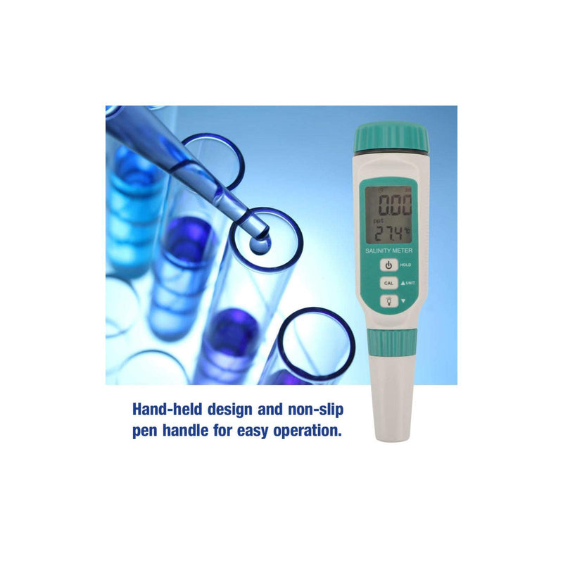 Digital Salinity Meter,Electronic Waterproof Water Quality Temp Test Meter ,0.00ppt-9.99ppt, 10.0ppt-50ppt Seawater Pool Aquarium Fish Multifunction Salinity Guage - LeoForward Australia