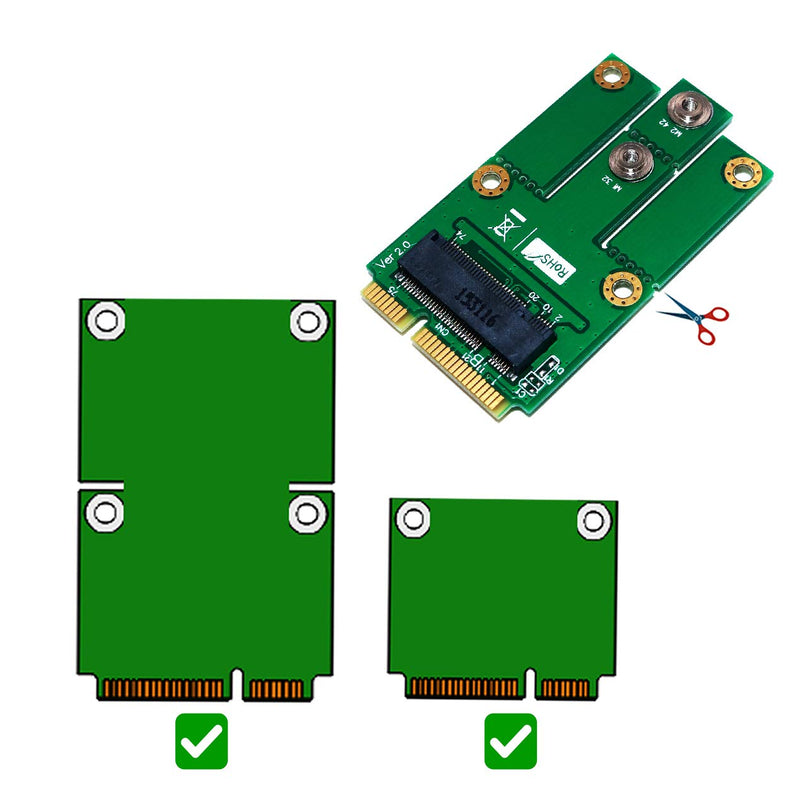  [AUSTRALIA] - M.2 NGFF Key B to Mini PCI-E Adapter w/SIM Card for CDMA GPS LTE(M.2 (NGFF) Mini pci-e to USB Adapter)