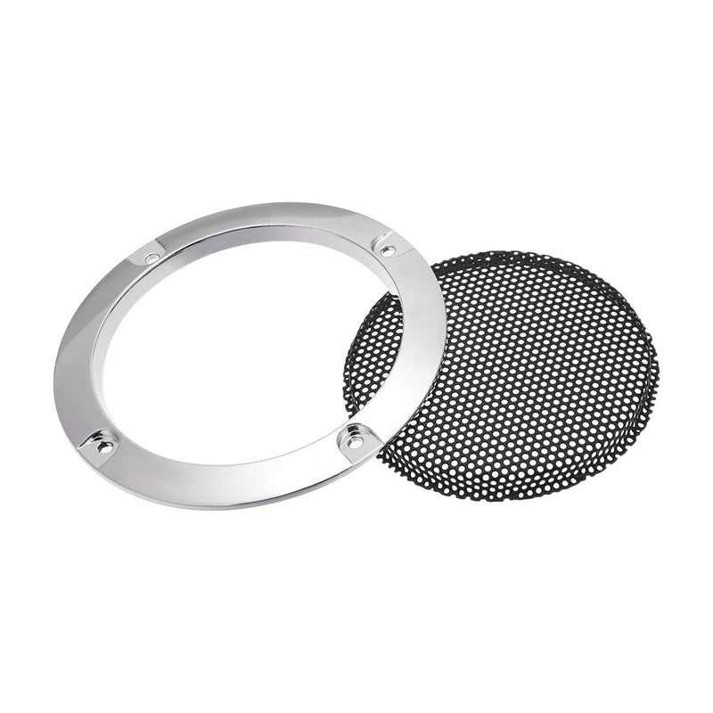  [AUSTRALIA] - uxcell Speaker Grill Cover 3 Inch 95mm Mesh Decorative Circle Subwoofer Guard Protector Black and Silver 2pcs