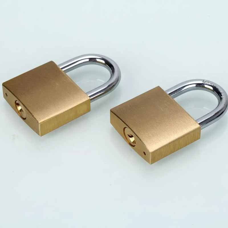  [AUSTRALIA] - ABRAFOX Lock Solid Brass Keyed Different Padlock-（1-9/16 inch 40mm)2pack 2-pack