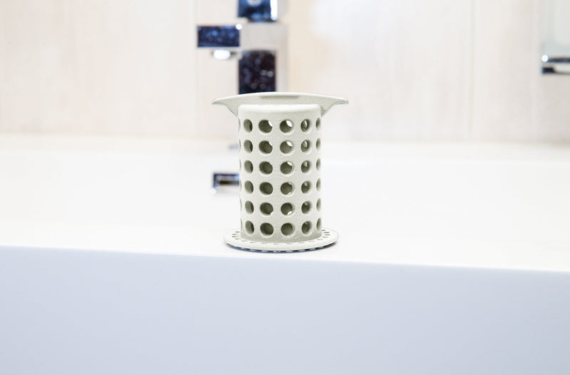 [AUSTRALIA] - ShowerShroom Revolutionary 2" Stand-up Shower Stall Drain Protector Hair Catcher/Strainer 2", White