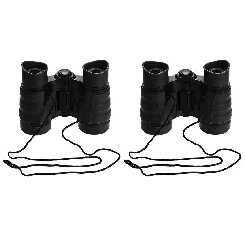  [AUSTRALIA] - uxcell 2pcs Binoculars 4X30 Compact Foldable Binoculars Shock Proof Black with Neck Strap for Bird Watching Hiking Camping