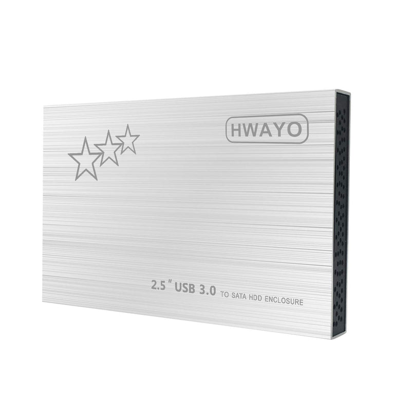  [AUSTRALIA] - 320GB External Hard Drive Portable - HWAYO 2.5'' Ultra Slim HDD Storage USB 3.0 for PC, Laptop, Mac, Chromebook, Xbox One (Silver) 320GB Silver