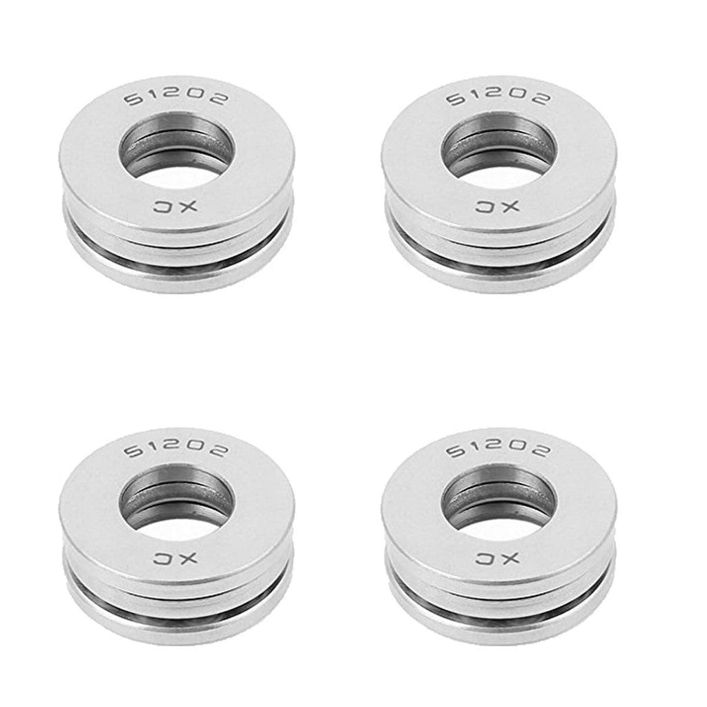  [AUSTRALIA] - XMHF 4pcs 51202 Carbon Steel Axial Thrust Ball Bearing 16mmx31mmx12mm