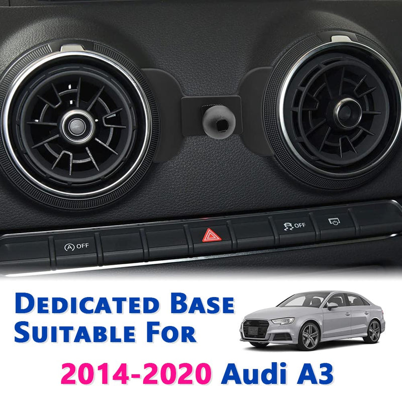  [AUSTRALIA] - JOCUNDLY Car Phone Mount for 2014-2020 Audi A3 S3 RS3 8V [Thick Case Friendly] Mobile Phone Holder Cell Navigation Bracket Air Vent Auto Accessories Cradles, All Phones (Plastic Base) Plastic base