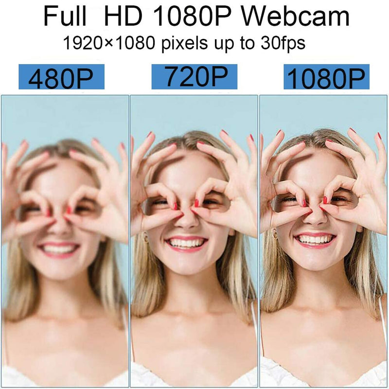  [AUSTRALIA] - 1080P HD Webcam, Streaming Web PC Camera with Stereo Microphone, Laptop or Desktop Computer USB Webcam with 110 Degree Wide Angle, N5 Webcam 4K for Video Calling, Recording, Conferencing, Gaming