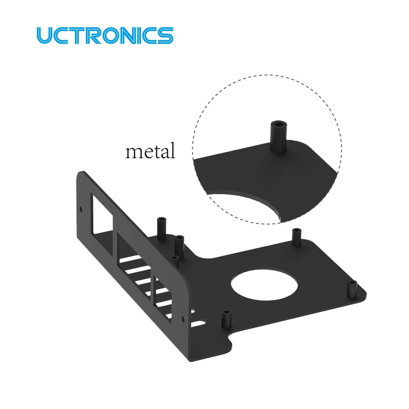  [AUSTRALIA] - UCTRONICS Mounting Plates for Raspberry Pi 4 B Models, Compatible with 19 inch 3U Rack Mount, 4-Pack