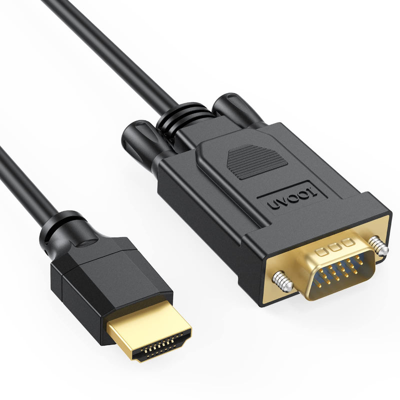  [AUSTRALIA] - HDMI to VGA Cable 3.3 Feet, UVOOI HDMI to VGA Adapter Cable for Monitor 1080P HD Video Cord Compatible with Raspberry Pi, Roku, Computer, Laptop, Projector, HDTV 1