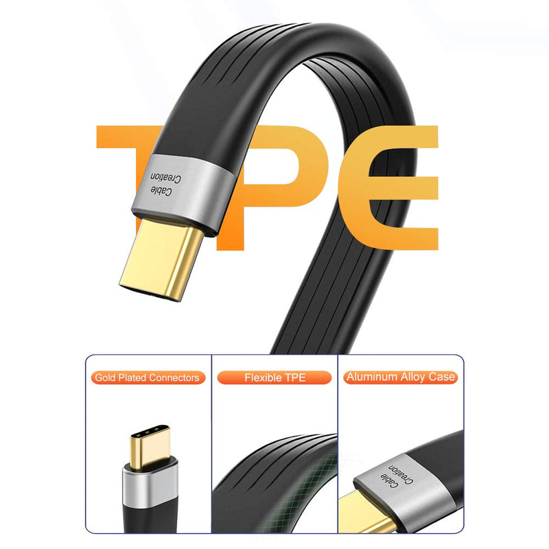  [AUSTRALIA] - Short USB 3.1 A to Type C Cable 5 inches CableCreation USB Type C Cable 3A Fast Charging USB C to A FPC Cable 5Gbps Compatible with MacBook iPad Pro S22 S21/S20, SSD, Oculus Quest Link etc. 12cm Black USB to USB C