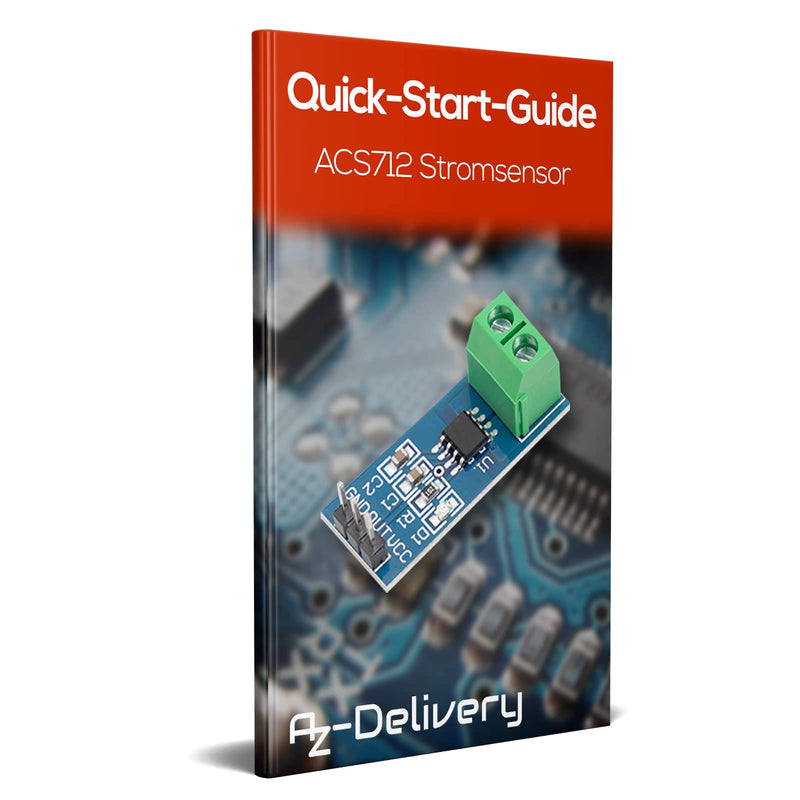  [AUSTRALIA] - AZDelivery 5 x ACS712 current sensor 5A measuring range range module current sensor compatible with Arduino including e-book!