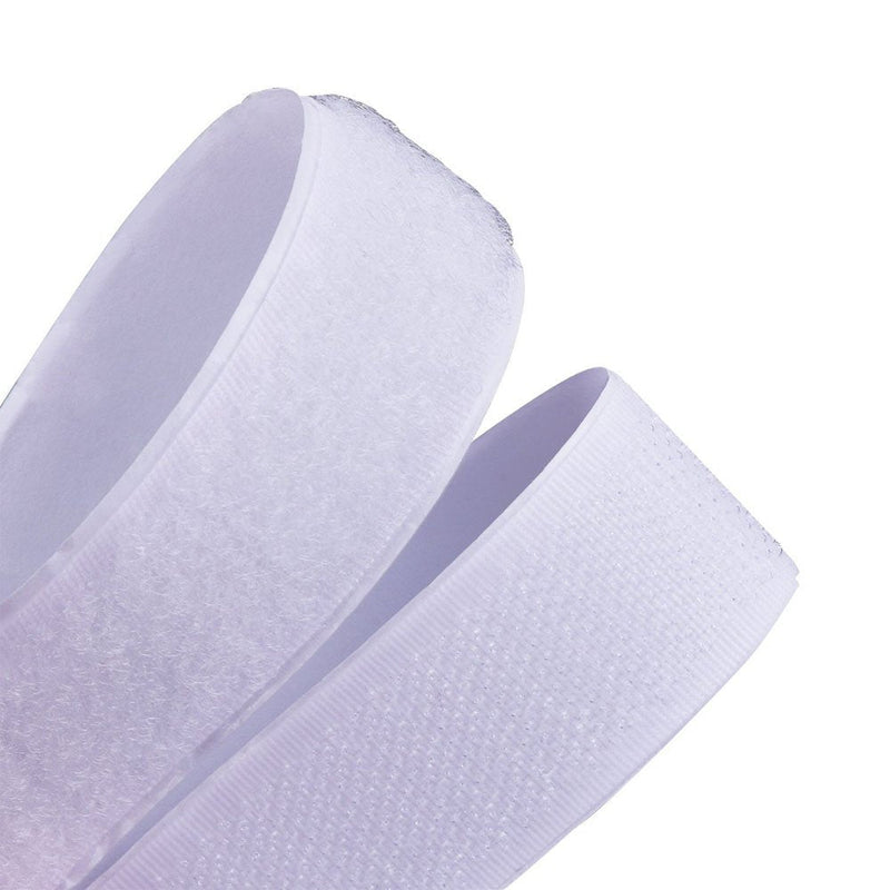  [AUSTRALIA] - LLPT Hook and Loop Tape Color White 1 Inch x 23 Feet Each Roll Heavy Duty Adhesive Hook Loop Strip Mounting Tape for Indoor and Outdoor (HTW130) 1" x 23 Ft