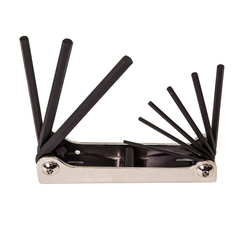  [AUSTRALIA] - Klein Tools 70591 Folding Hex Key Set, Nine-Key, Inch Sizes 9-Key SAE