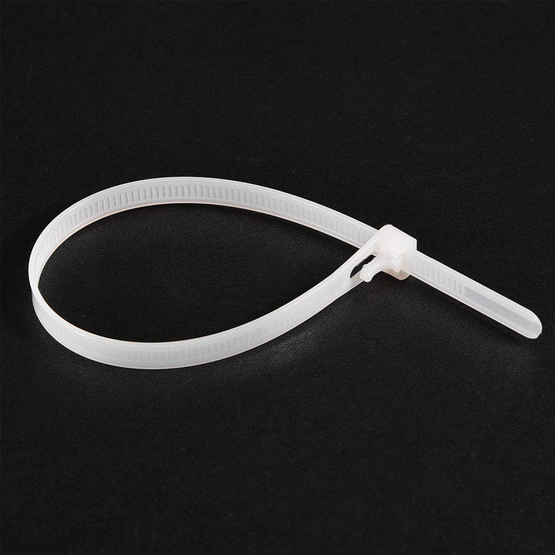  [AUSTRALIA] - uxcell 40pcs Reusable Cable Ties 16 Inch x 0.3 Inch Adjustable Nylon Zip Ties Wraps White