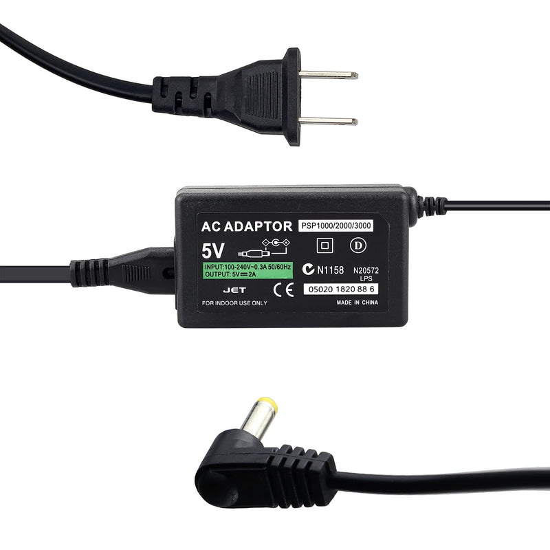  [AUSTRALIA] - Battery Wall Charger Compatible with Sony PSP-110 PSP-1001 PSP 1000 / PSP Slim & Lite 2000 / PSP 3000 Replacement AC Adapter+ 4 Feet 2-in-1 Charger Cable