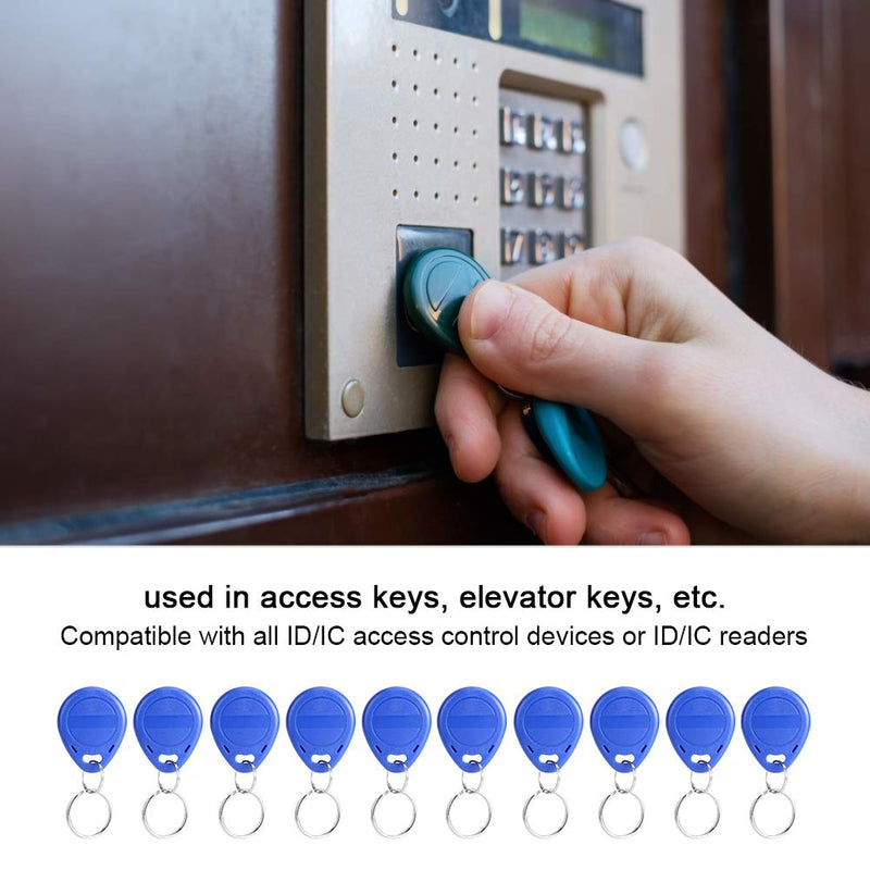  [AUSTRALIA] - 50pcs NFC Smart Key Tag Card,RFID Keychains, IC ID Card Tag Token Key Chain Keyfob, EM4100 Tag Token Home Security Parts Door Access 125KHz for Access Control Elevators Parking Lots(ID)