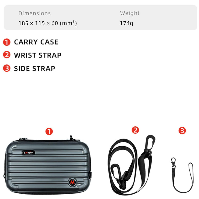  [AUSTRALIA] - Ferbao Hard Carrying Case Compatible with Insta360 GO3，Protable Storage Bag Protection Case with Shoulder Strap Wrist Rope for Insta360 GO3 Accessories (Deep Space Grey) Deep Space Grey