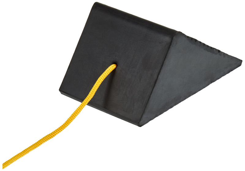  [AUSTRALIA] - Buyers Products WC35225 Mini Rubber Wheel Chock with Rope (Pair) , Black