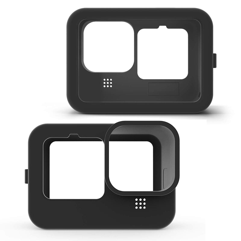  [AUSTRALIA] - OneCut Silicone Case for Gopro Hero 9 Silicone Shell Protective Cover Action Video Camera Lens Cap for Hero 9 Sports Camera Accessories (Black) Black