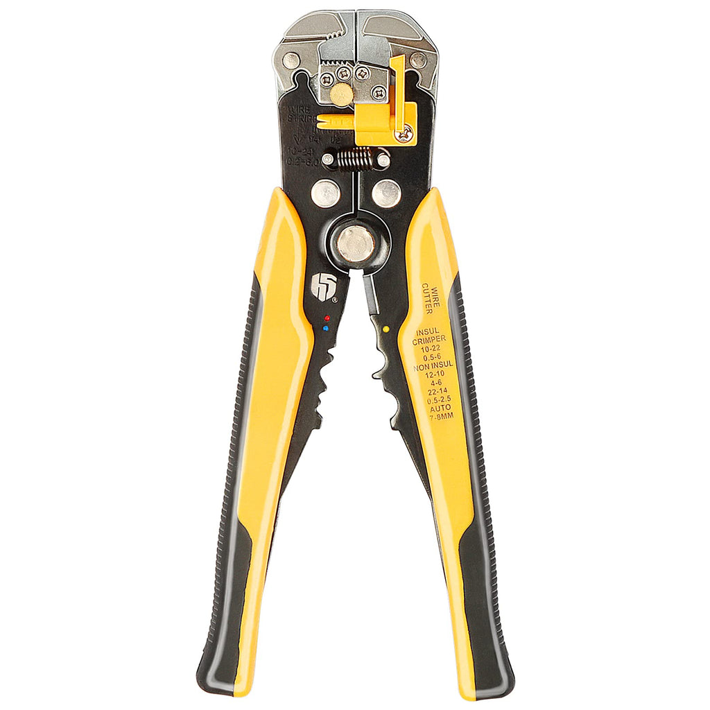  [AUSTRALIA] - Wire Stripper, Uvital Electrician Automatic 3 in 1 Wire Stripping Pliers, Cutting, Crimping 24-10 AW/ 34-3 Gauge/ 0.2-6 mm, 8 Inch Self-adjusting, Multi-Function Hand Tool