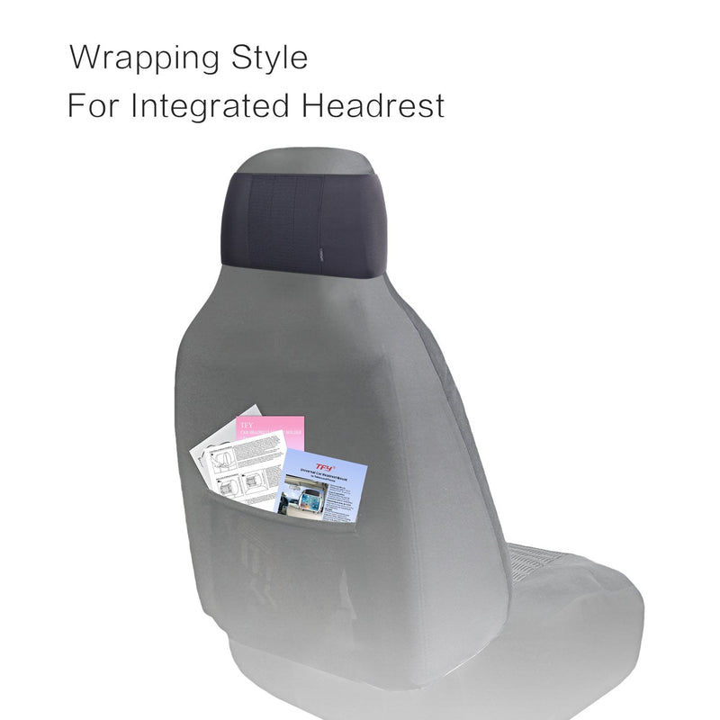  [AUSTRALIA] - TFY Car Mount Universal Car Headrest Mount Holder with Silicon Holding Net Compatible with Both 4.5-6 Inch Phones and 7-10.5 Inch Tablets