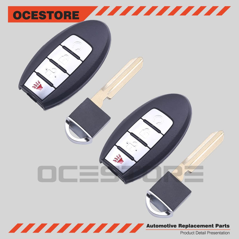  [AUSTRALIA] - OCESTORE 2 Pcs 4 Button Car Key Fob Keyless Entry Remote Replacement for 2016-2017 Pathfinder Titan Xd Replace KR5S180144014 285E3-5AA3D