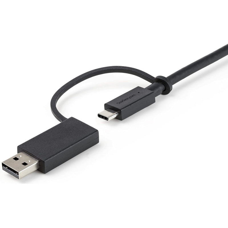  [AUSTRALIA] - StarTech.com 3ft (1m) USB-C Cable with USB-A Adapter Dongle - Hybrid 2-in-1 USB C Cable w/USB-A - USB-C to USB-C (10Gbps/100W PD), USB-A to USB-C (5Gbps) - Ideal for Hybrid Docking Station (USBCCADP)