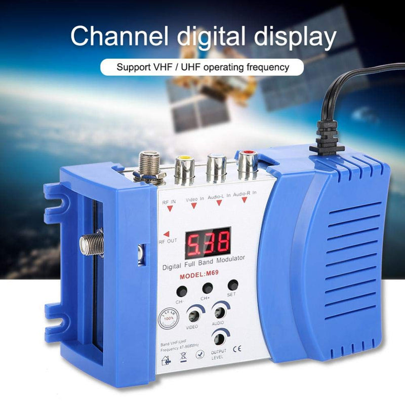  [AUSTRALIA] - fosa Digital RF Modulator Audio Video AV inputs into RF & TV Output Signals AV-RF AV-TV Converter, VHF UHF Signal Amplifier for Satellite Receivers, Video Cameras, Game Consoles, CCD Cameras(US Plug) US plug