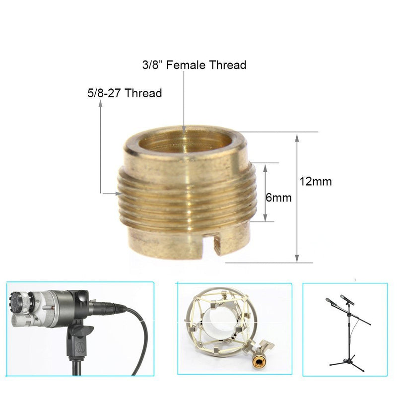  [AUSTRALIA] - CAMVATE 3/8” Female To 5/8" Male Threaded Screw Adapter For Mic Micphone Stand 1 Piece