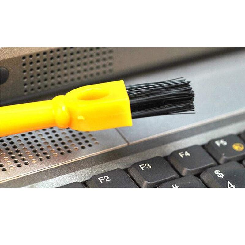  [AUSTRALIA] - Computer Brush Set Keyboard Dusting Brush 2 Pieces Double Ended Duster Brush and 4 Pieces Fan Brushes Keyboard Cleaning Tool for Computer, Keyboard, Display Screen, Electronic Devices