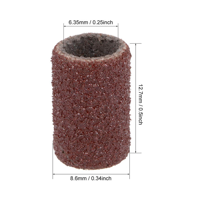  [AUSTRALIA] - uxcell 1/4 Inch x 1/2 Inch Sanding Sleeves 120 Grits Sandpapers Band Drums 10 Pcs