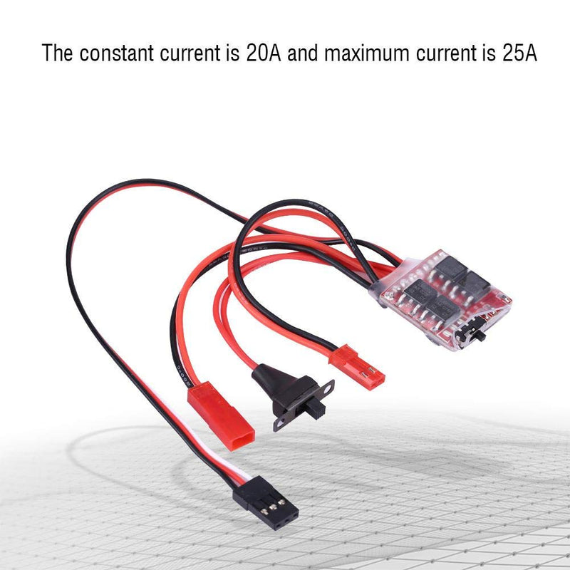  [AUSTRALIA] - Brushed ESC, 20A RC ESC Brushed Motor Speed Controller with Brake for RC Car Boat Tank