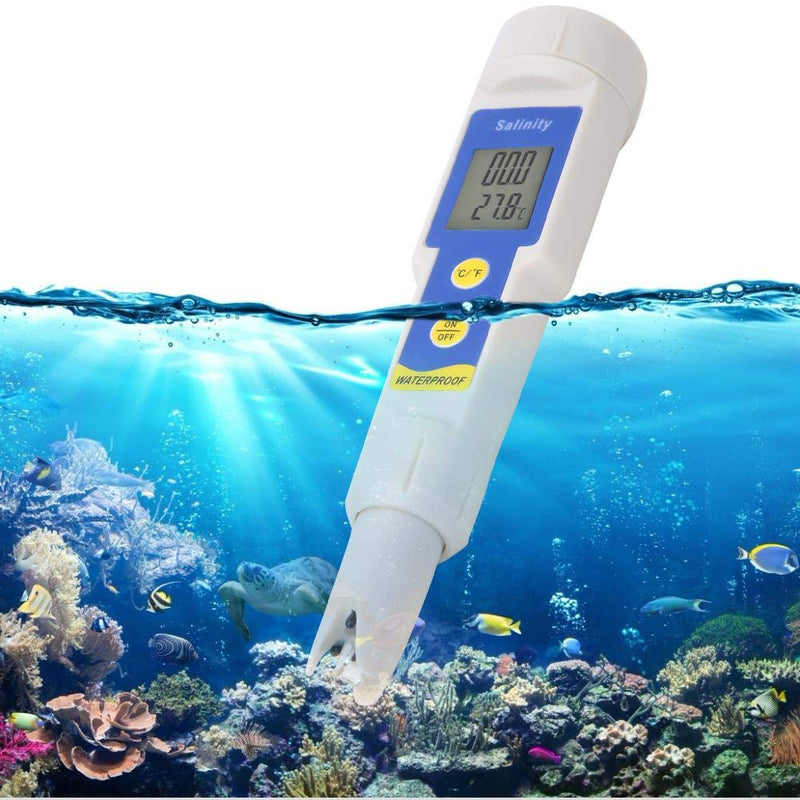 Oumefar High Accuracy Digital Refractometer Automatic Salinity Meter 0-100.0 PPT Salt Tester for Saltwater Testing for Marine Monitoring for Aquariums - LeoForward Australia