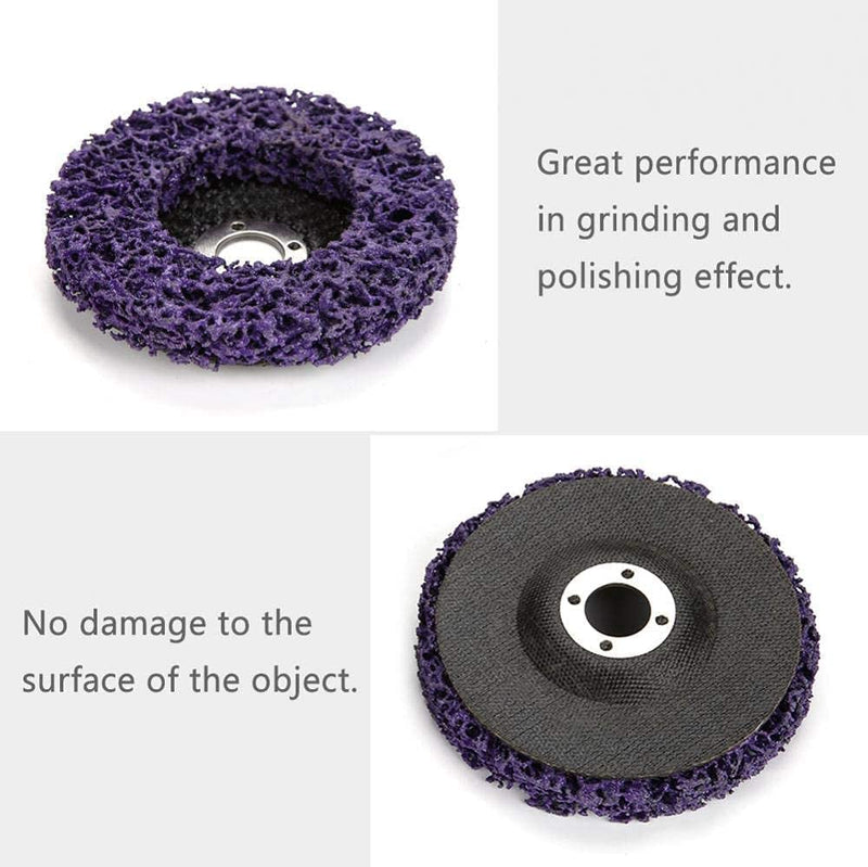  [AUSTRALIA] - pieces angle grinder cleaning disc, 100 mm angle grinder cleaning disc for rust/paint/peeling materials removal cleaning discs, purple CSD disc