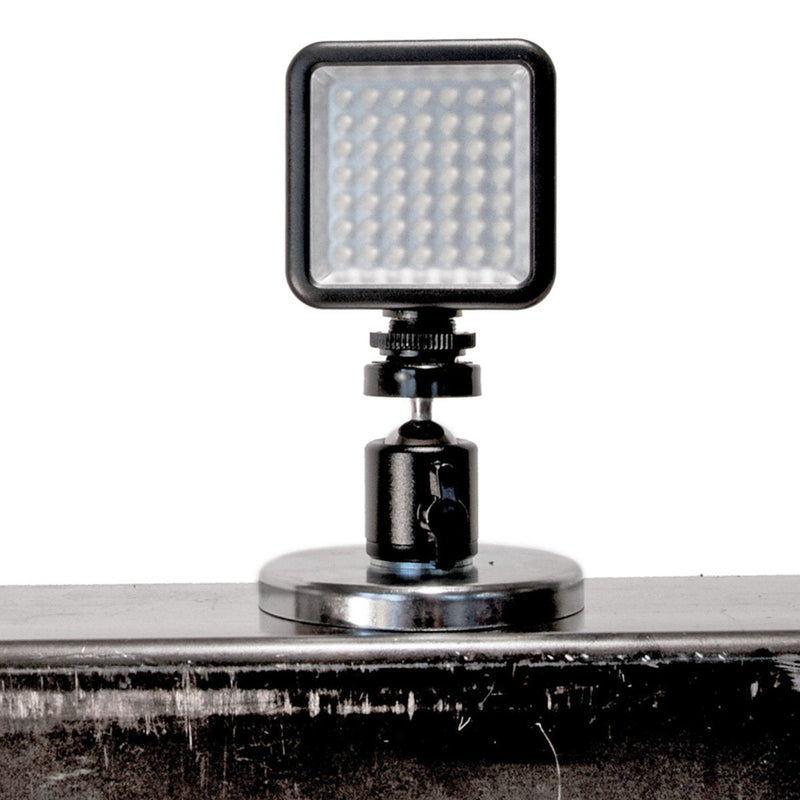  [AUSTRALIA] - Livestream Gear - 100 lb. Magnetic LED Light Setup with Adjustable Ball Head. Super Strong. Great Way to Add Studio Lighting to Videos at The Gym, Livestreams, or WOD. (Magnetic LED Light)