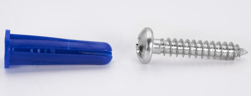  [AUSTRALIA] - CONFAST® #10-12 Plastic Conical Blue Bantam Drywall Wall Anchor Kit PAK1012, Includes (100) Anchors, (100) Screws and (1) Drill bit (201 Pieces)