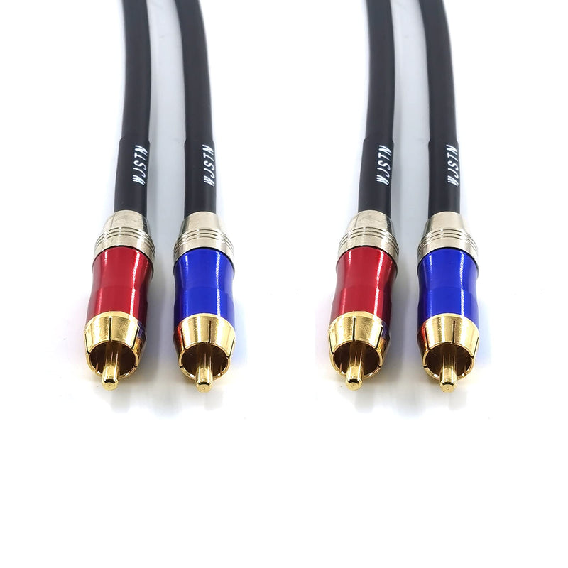  [AUSTRALIA] - WJSTN-020 RCA to RCA Audio Cable, 1RCA Male to 1RCA Male Stereo Audio Cable Converter, Digital Stereo Audio Cable for subwoofer, Home Theater, high-Fidelity Audio-Double Shielding-2 Pack (2FT) 2FT