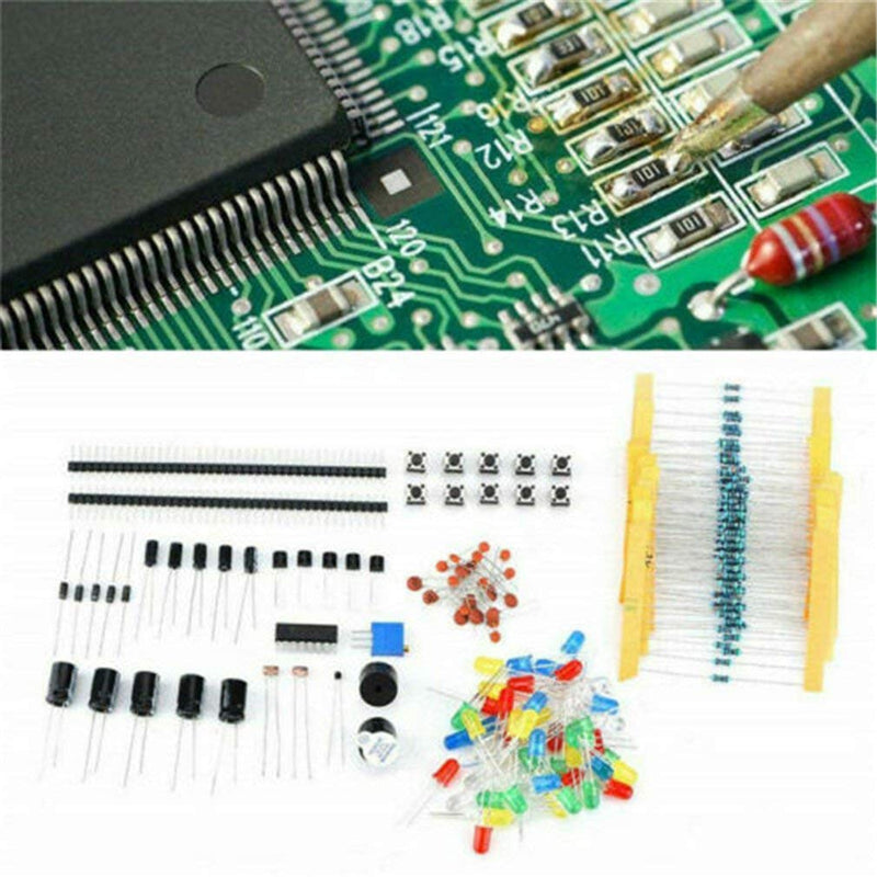  [AUSTRALIA] - GJJWASRDZ, Electronics Component Basic Starter Kit with 830 Tie-Points Breadboard Cable Resistor Capacitor LED Potentiometer, 830Electronics Component
