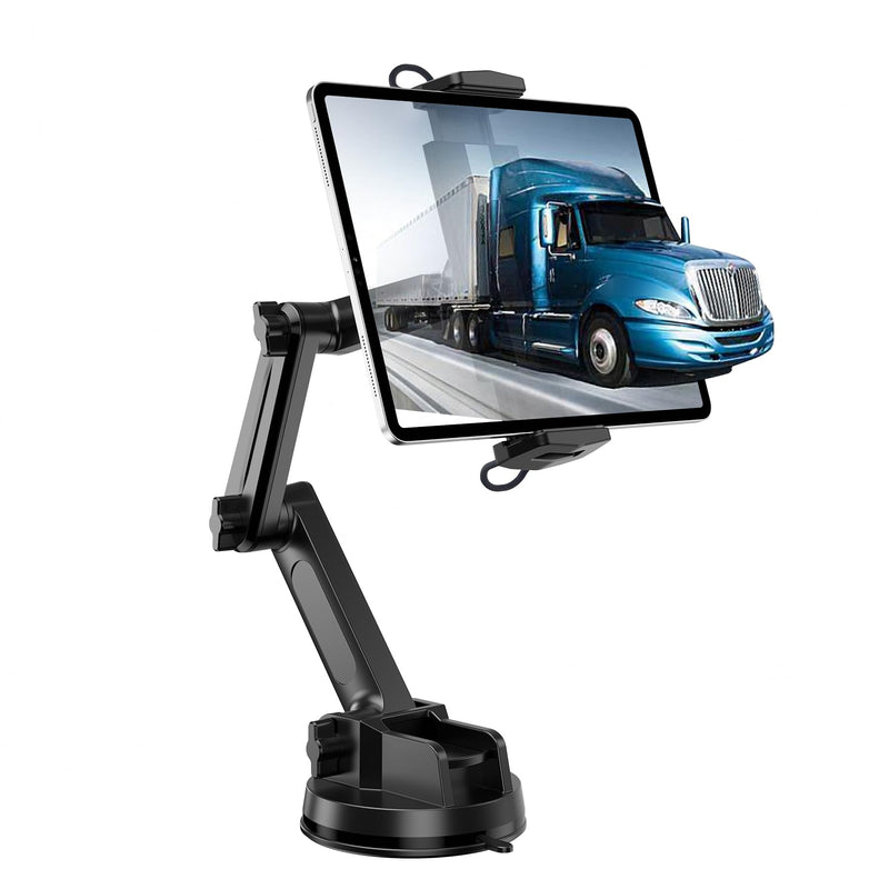 [AUSTRALIA] - OQTIQ Tablet Mount for Truck-Heavy Duty [16 inch Long Arm], iPad Holder for Car Truck Dashboard Windshield Strong Suction Cup Compatible with Tablet & iPad, Semi Truck.