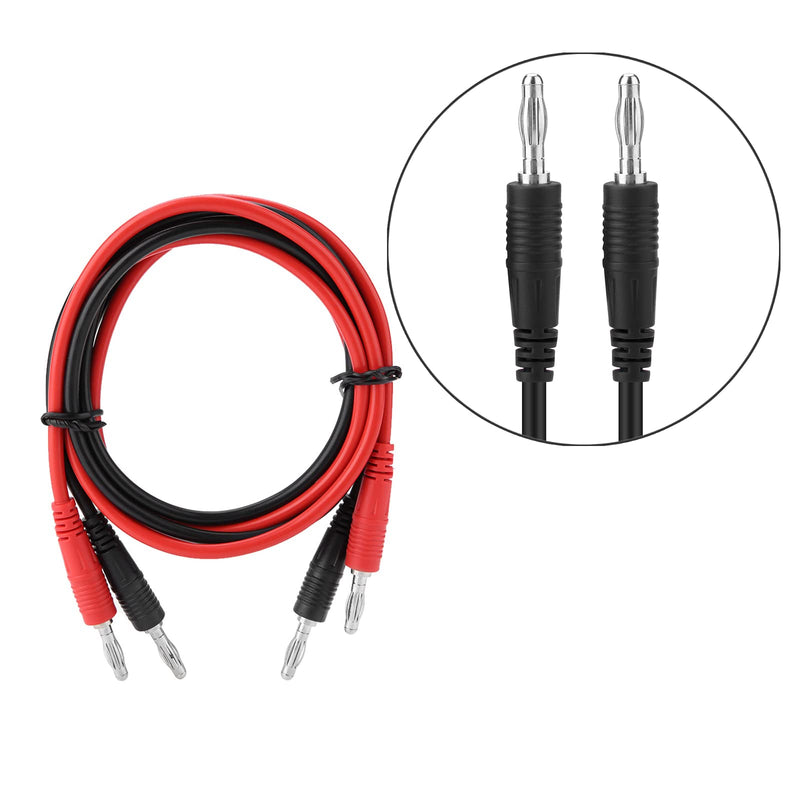  [AUSTRALIA] - Zetiling Banana Plug Cable Test Leads, 2pcs 4mm Banana Plug to Banana Plug Test Cable for Multimeter for Electrical or Laboratory Electrical Testing Work