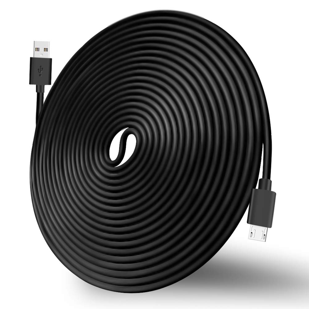  [AUSTRALIA] - 10FT Extension Charging Cable for Xbox One / PS4 Controllers,Kindle Tablets,Fire Stick Power Cord,Android,Micro USB Cable Charger Cord for Wyze Cam,YI Camera,Nest Cam Indoor,Oculus Go Data Sync Cord